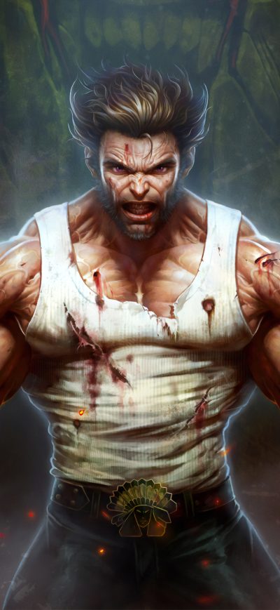 Fond d'écran iPhone Art Wolverine 4k