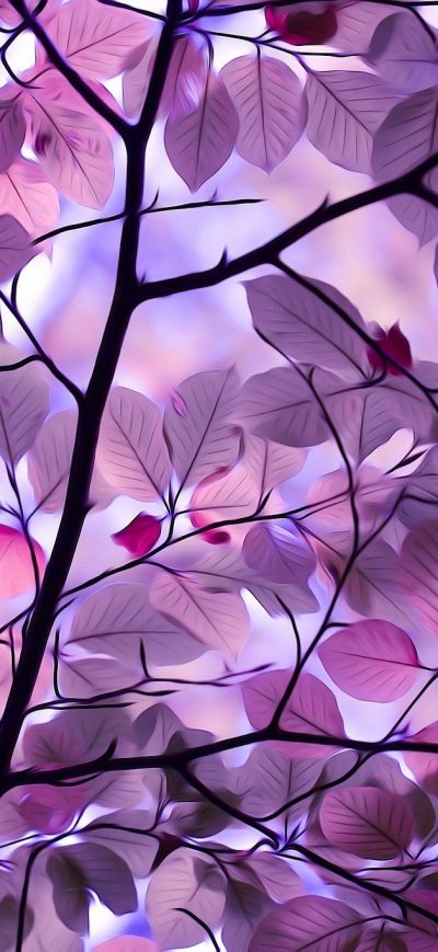 Fond d'écran iPhone Purple Leaves