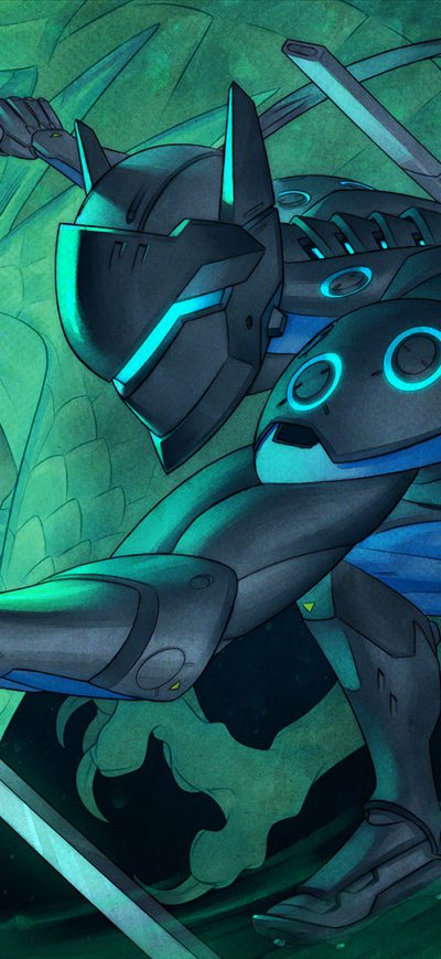 Fond d'écran iPhone Genji Overwatch Creative Artwork
