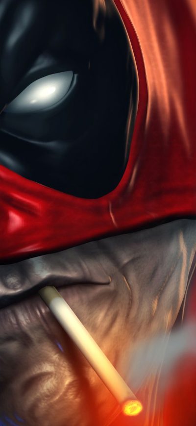 Fond d'écran iPhone Deadpool Smoking Cigarette