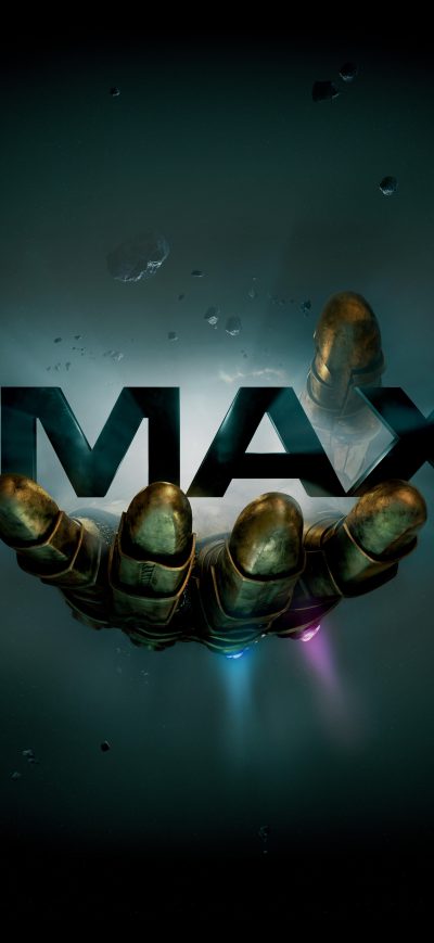 Fond d'écran iPhone Thanos Infinity Gauntlet IMAX Poster 12k