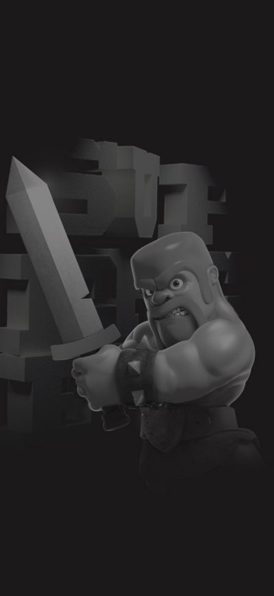 Fond d'écran iPhone Clash Of Clans Barbarian 4k