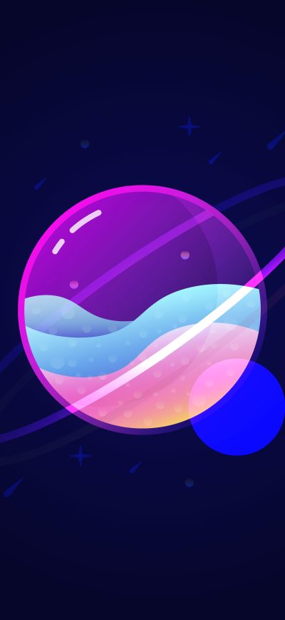 Fond d'écran iPhone Planets Vector 10k