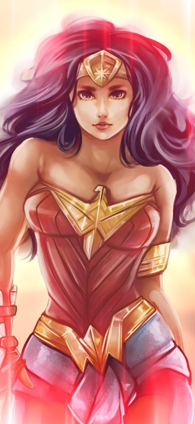 Fond d'écran iPhone 4k Wonder Woman Artwork