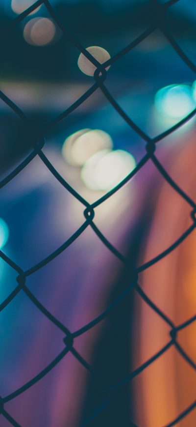 Fond d'écran iPhone Chain Fence Long Exposure Orange Blue Blur 4k
