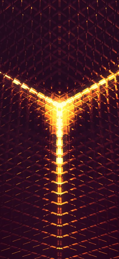 Fond d'écran iPhone 3D Abstract Digital Art Orange Light 4k