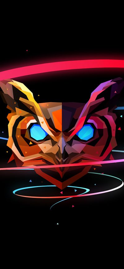 Fond d'écran iPhone Owl Abstract Art