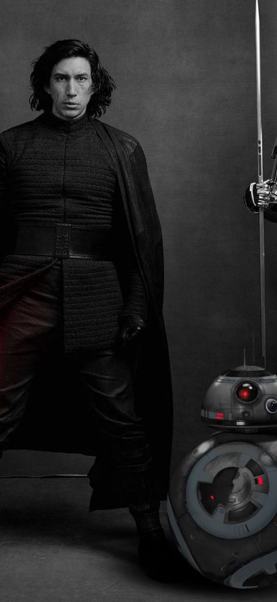 Fond d'écran iPhone Star Wars The Last Jedi Cast Monochrome