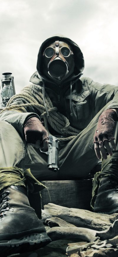 Fond d'écran iPhone Gas Mask Soldier Apocalypse