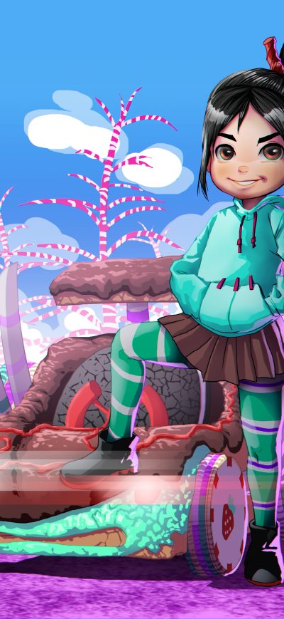 Fond d'écran iPhone Vanellope Von Schweetz Fan Art