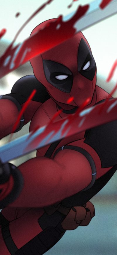 Fond d'écran iPhone Deadpool Sword Artwork