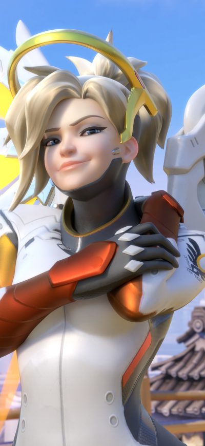 Fond d'écran iPhone Mercy Overwatch Arts