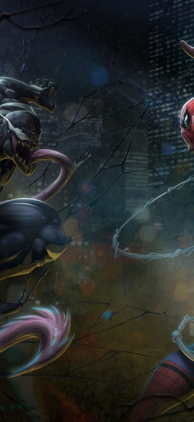Fond d'écran iPhone Spidey Vs Venom