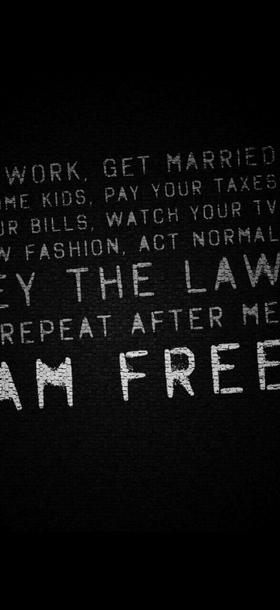 Fond d'écran Am I Free Anonymus sur iPhone