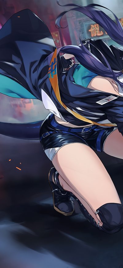 Fond d'écran iPhone Chen Arknights Anime Girl 4k
