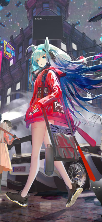 Fond d'écran iPhone Anime Smoke City 4k