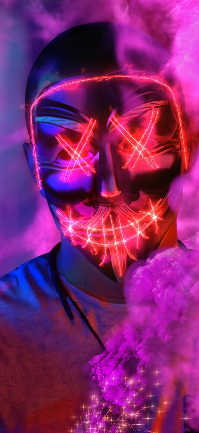 Fond d'écran iPhone Anonymus Mask Smoke