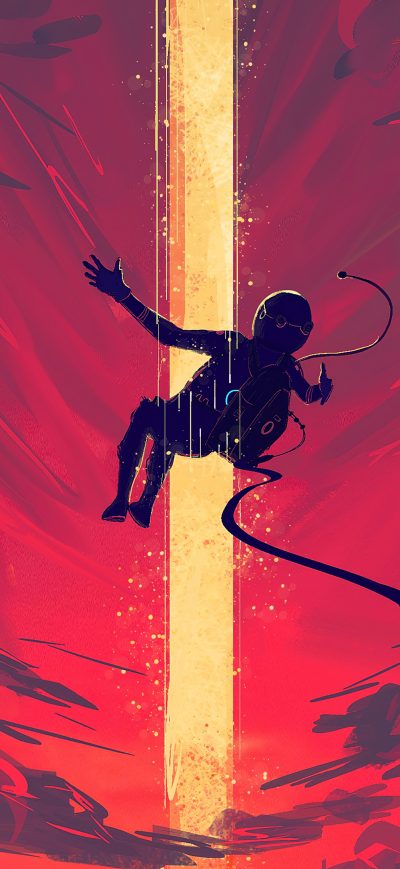 Fond d'écran The Falling Astronaut 4k sur iPhone