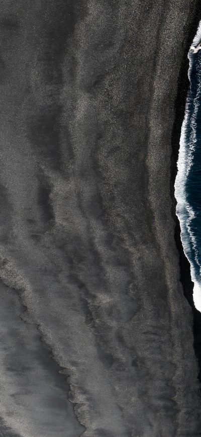 Fond d'écran iPhone Black Sand Iceland Landscape Space Vik 5k