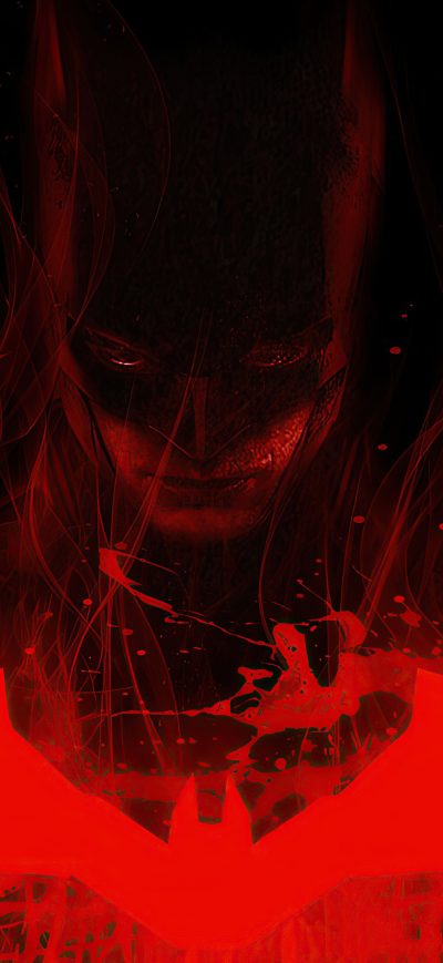 Fond d'écran iPhone The Batman Red 4k