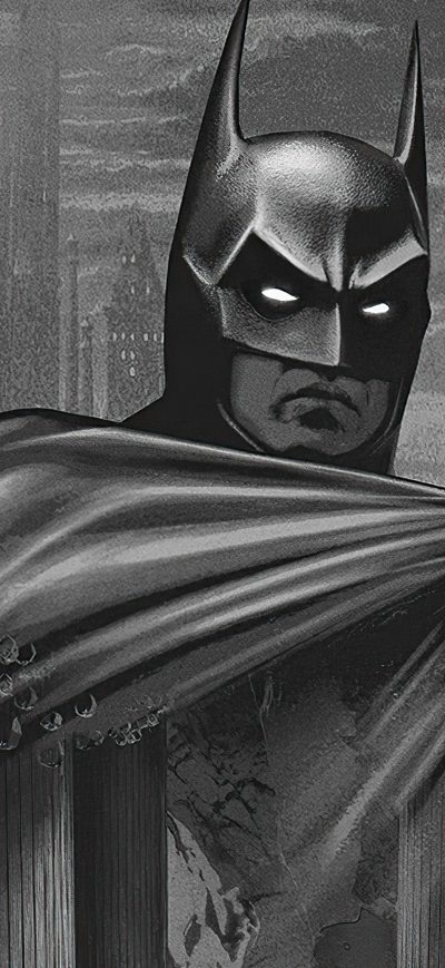Fond d'écran iPhone Batman Life Monochrome 4k