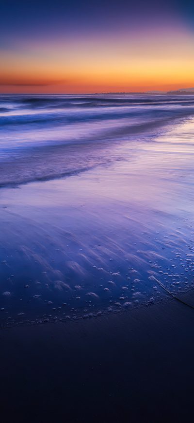 Fond d'écran iPhone Silent Beach Wave Sunset 4k