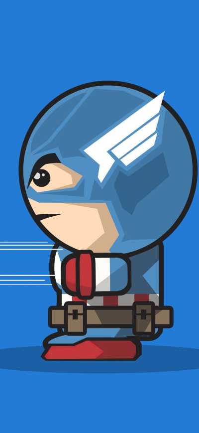 Fond d'écran iPhone Captain America Cartoon Minimal Art 4k