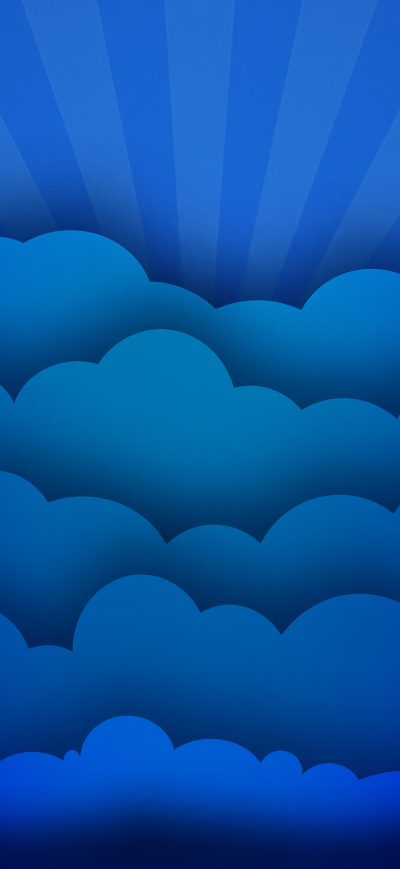 Fond d'écran iPhone Blue Clouds Minimal Art 4k