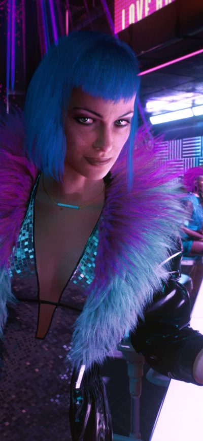 Fond d'écran iPhone Cyberpunk 2077 My Name Is Evelyn