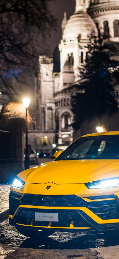 Fond d'écran iPhone Yellow Lamborghini Urus 2018