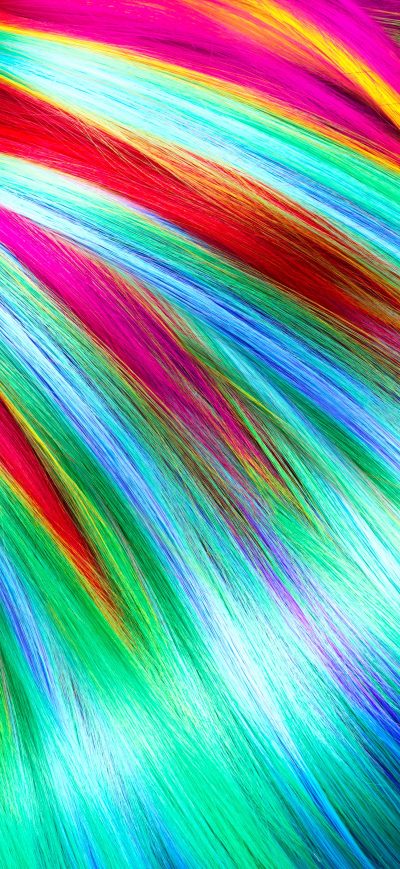Fond d'écran iPhone Rainbow Colorful Girl Hairs 5k