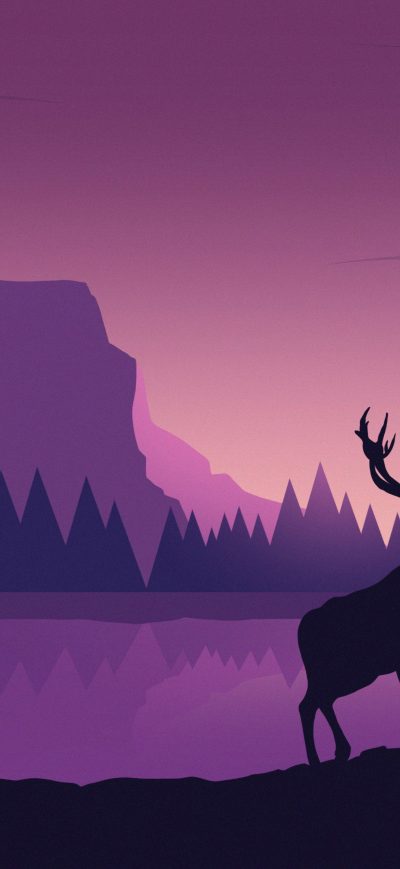 Fond d'écran iPhone Deer Digtial Vector Art 5k