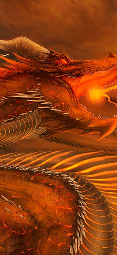 Fond d'écran iPhone Dragon Monster Storm 4k