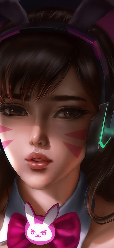 Fond d'écran iPhone Bunny Dva Overwatch