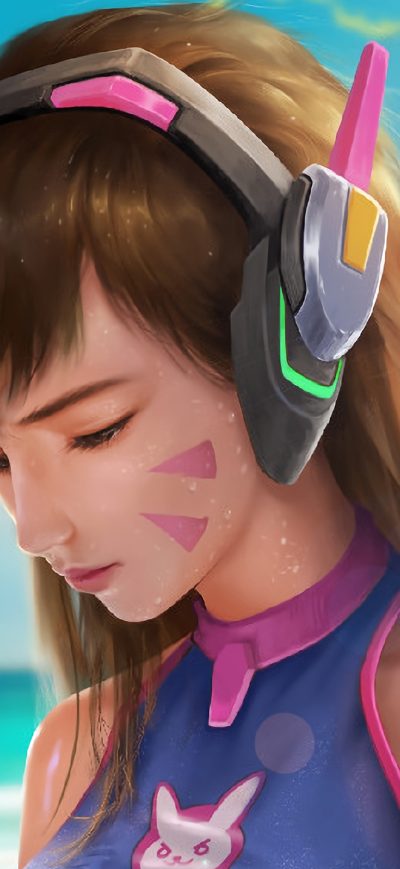 Fond d'écran iPhone Dva Overwatch Beach