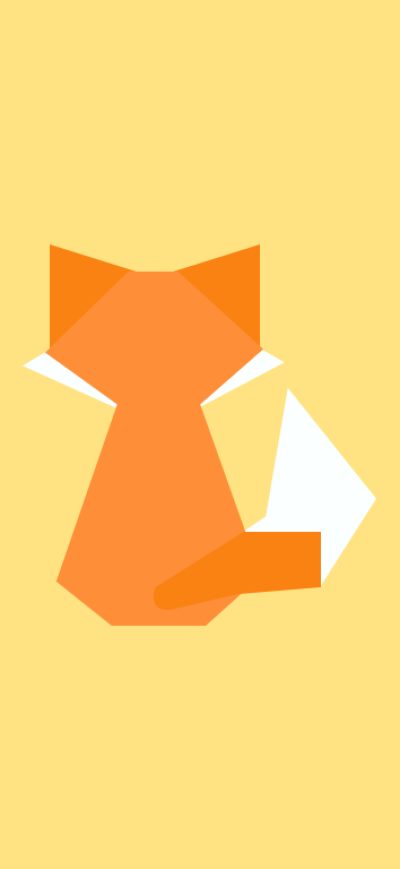 Fond d'écran Fox Minimalism sur iPhone