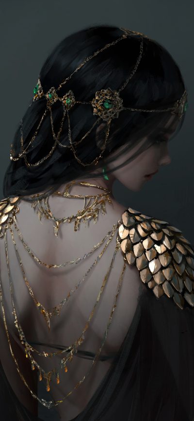Fond d'écran iPhone Ancient Girl Jewellery