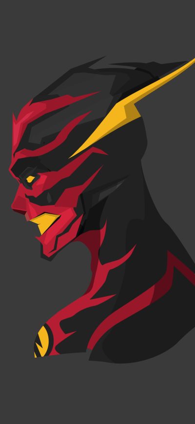 Fond d'écran iPhone Reverse Flash Minimal Art 4k