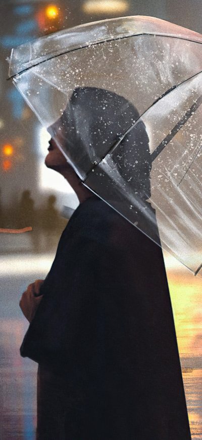 Fond d'écran iPhone Girl Enjoying First Rain 4k