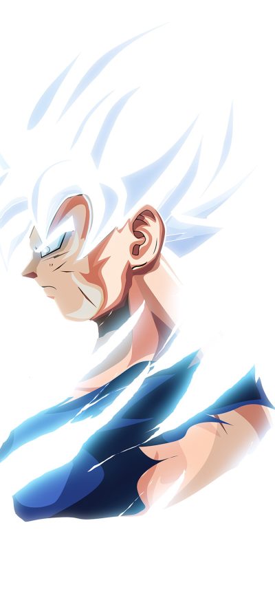 Fond d'écran iPhone Goku Ultra Instinct Dragon Ball Minimal 4k