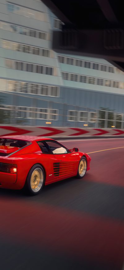 Fond d'écran iPhone Ferrari Testarossa In Tokyo Gran Turismo 7 5k