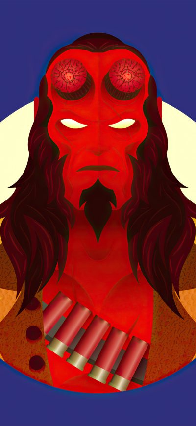 Fond d'écran iPhone 2020 Hellboy Minimalism 4k
