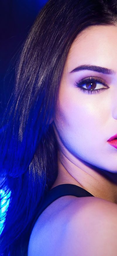 Fond d'écran iPhone Kendall Jenner Neon Lights Photography 2019 4k