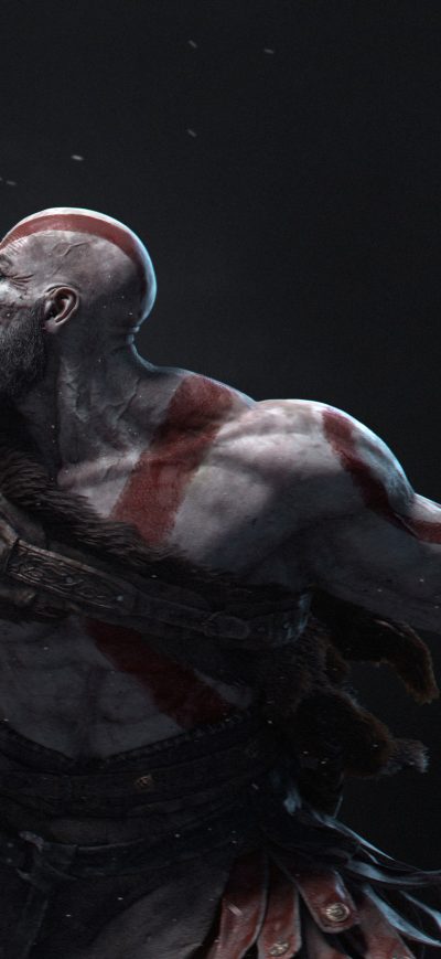 Fond d'écran iPhone Kratos Hitting With Axe 4k