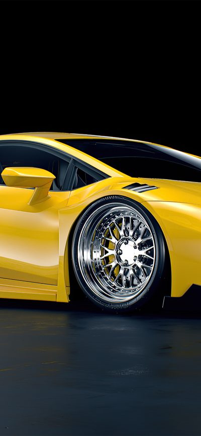 Fond d'écran iPhone Yellow Lamborghini Huracan Lb 2 Rendered 4k