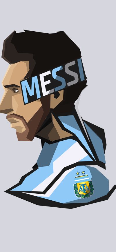 Fond d'écran iPhone Lionel Messi Minimal 8k