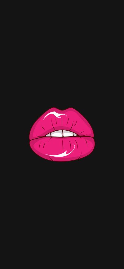 Fond d'écran iPhone Lips Minimalist 5k