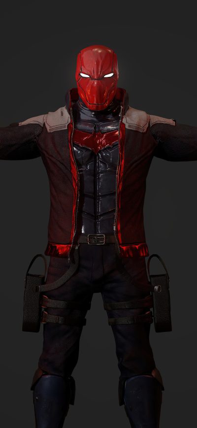Fond d'écran iPhone Red Hood Jason Todd Guns 5k