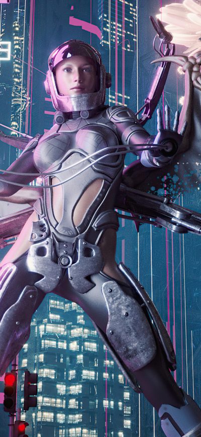 Fond d'écran iPhone Girl Of Cyber City