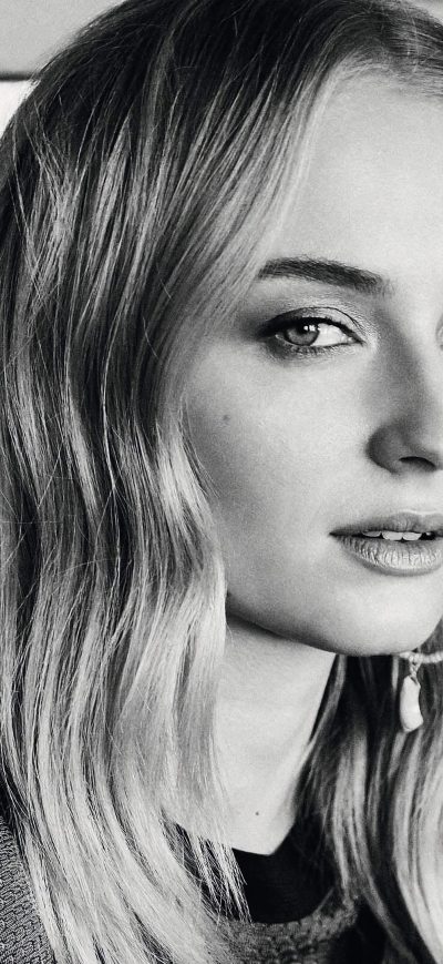 Fond d'écran iPhone Sophie Turner Monochrome 4k 2019